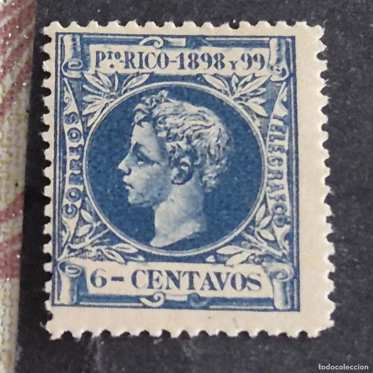 Sellos: ESPA&Ntilde;A, PUERTO RICO, 1898, ALFONSO XIII, EDIFIL 140*, NUEVO, GOMA, FIJASELLO, (LOTE AB)