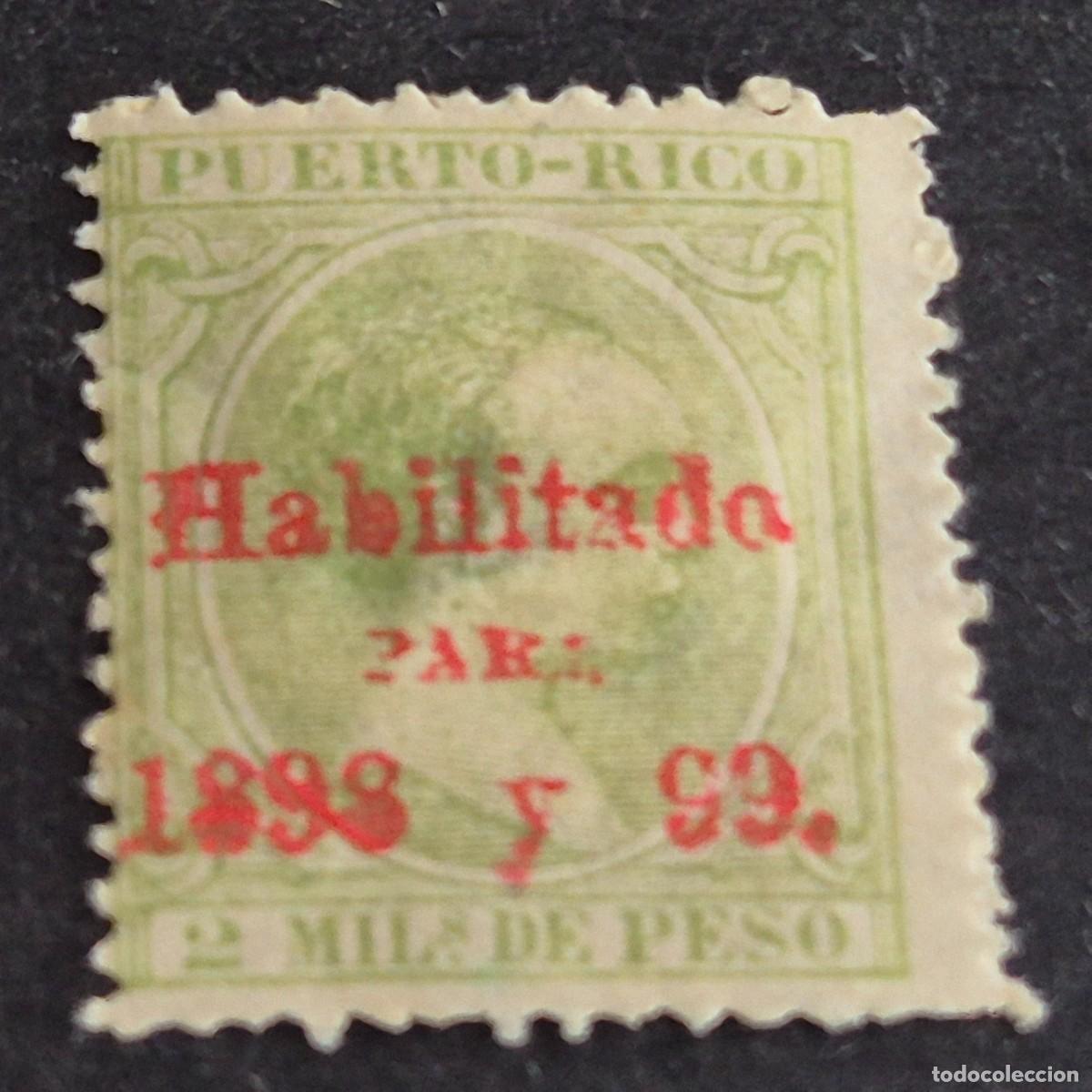 Sellos: ESPA&Ntilde;A, PUERTO RICO, 1898, ALFONSO XIII HABILITADO, EDIFIL 152*, NUEVO, GOMA, FIJAS, LEER, (LOTE AB)