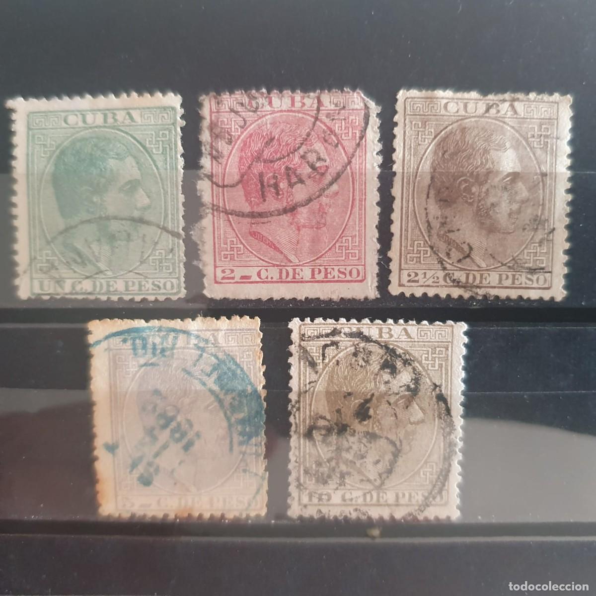 Sellos: LOTE SELLOS CUBA 1882 1883 ALFONSO XII USADOS LEER