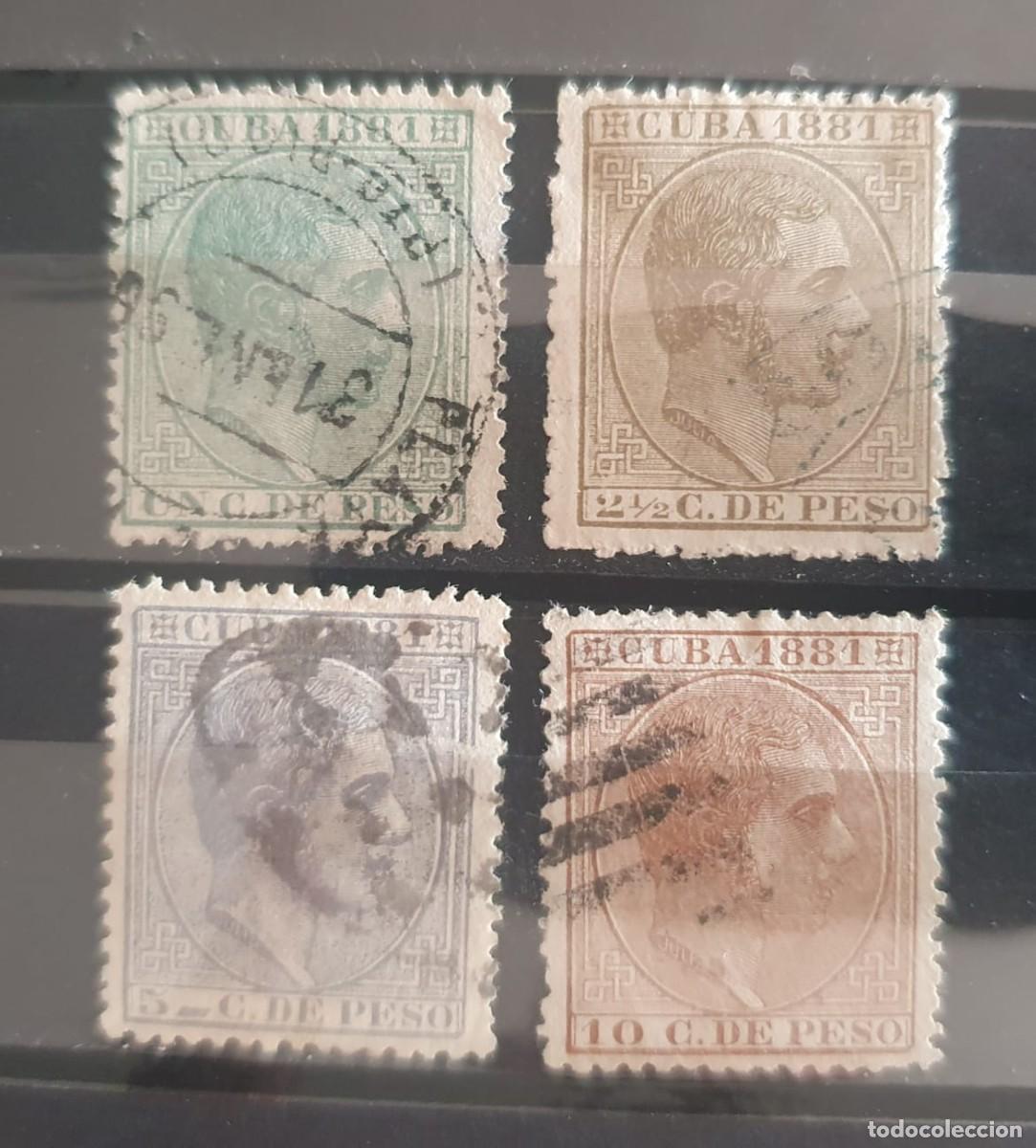 Sellos: LOTE SELLOS CUBA 1881 ALFONSO XII USADOS LEER
