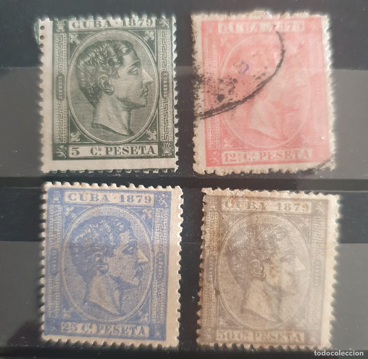 Sellos: LOTE SELLOS CUBA 1879 ALFONSO XII NUEVOS Y USADOS LEER