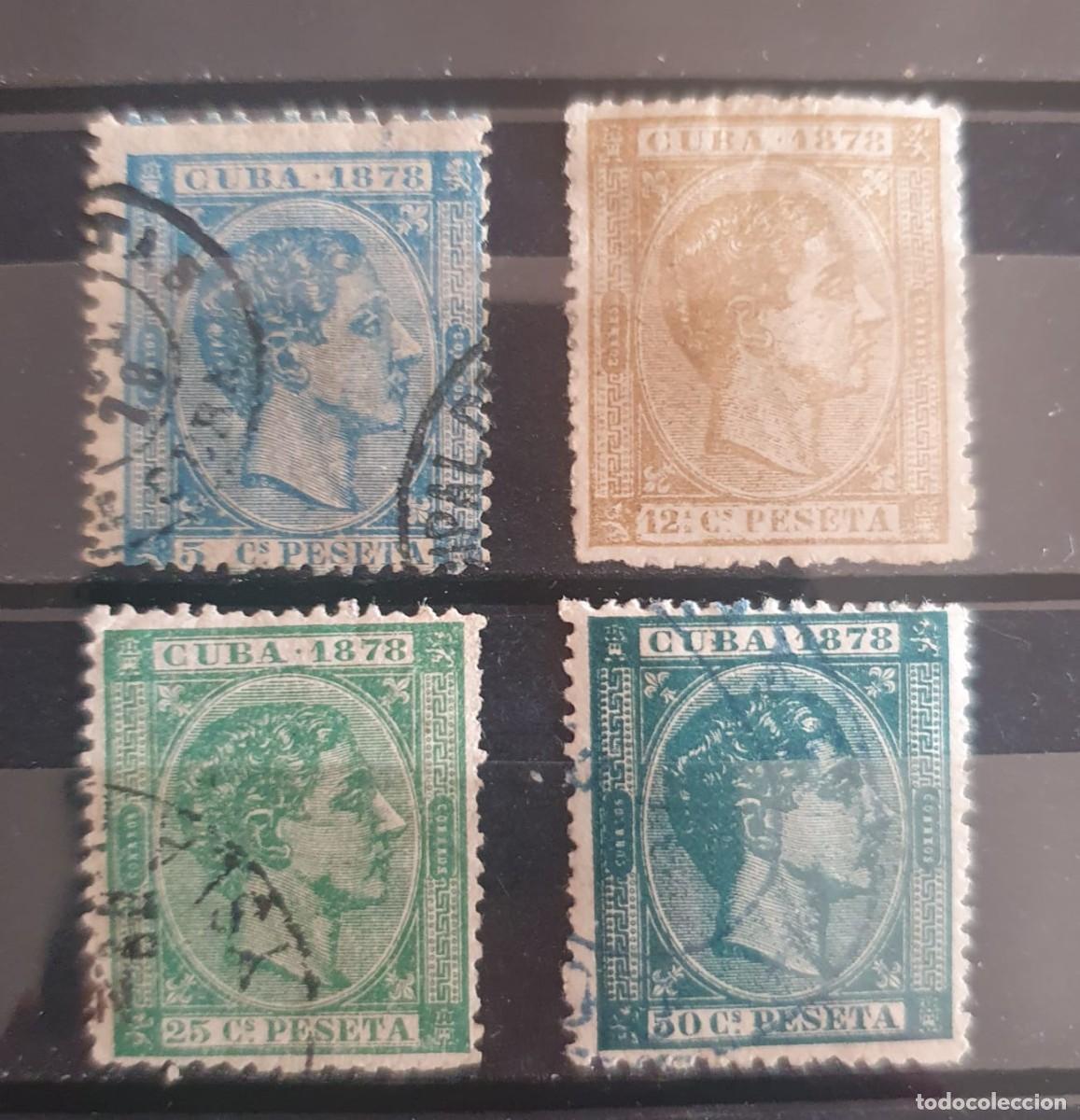 Sellos: LOTE SELLOS CUBA 1878 ALFONSO XII NUEVOS Y USADOS LEER