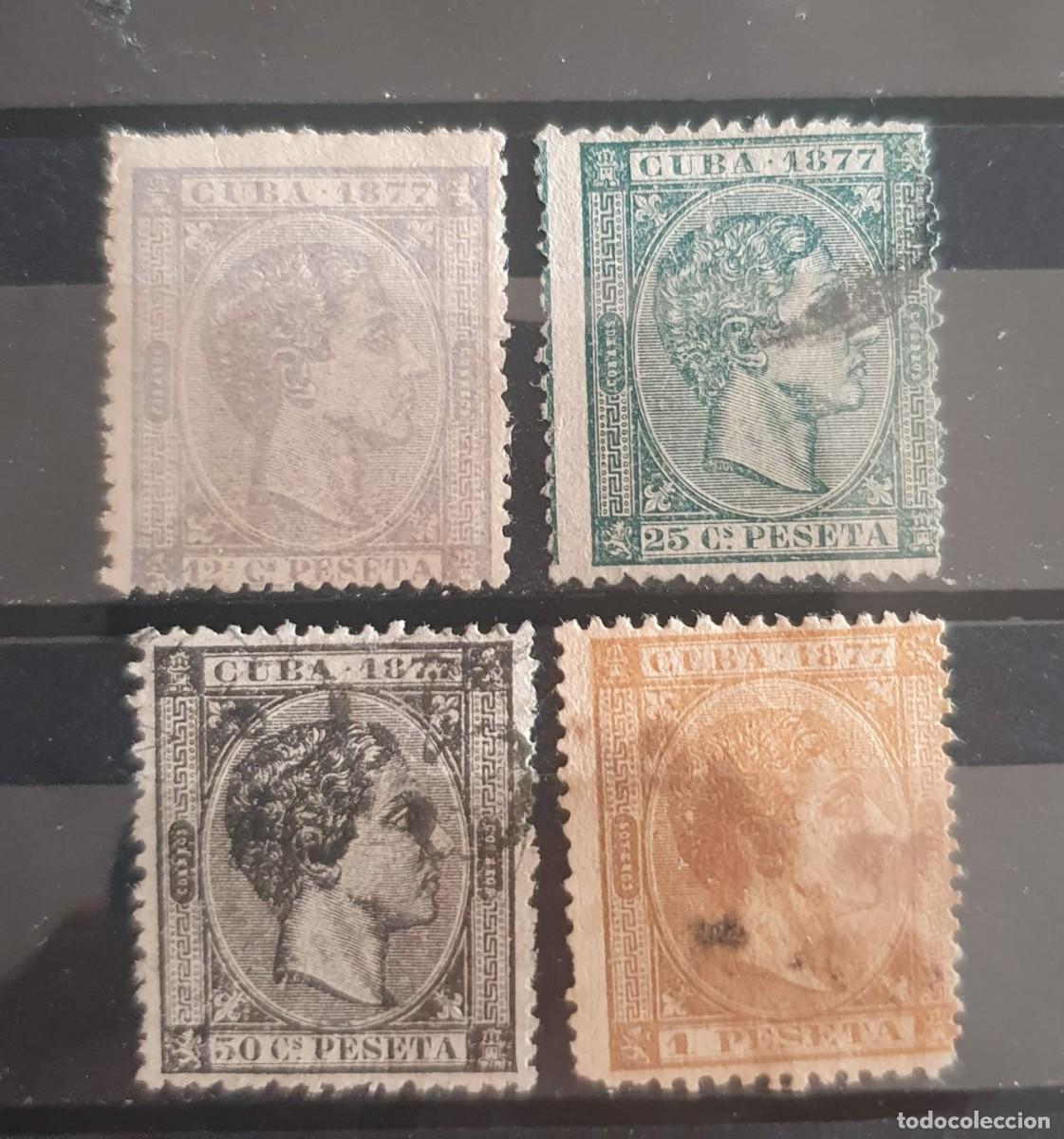 Sellos: LOTE SELLOS CUBA 1877 ALFONSO XII NUEVOS Y USADOS LEER