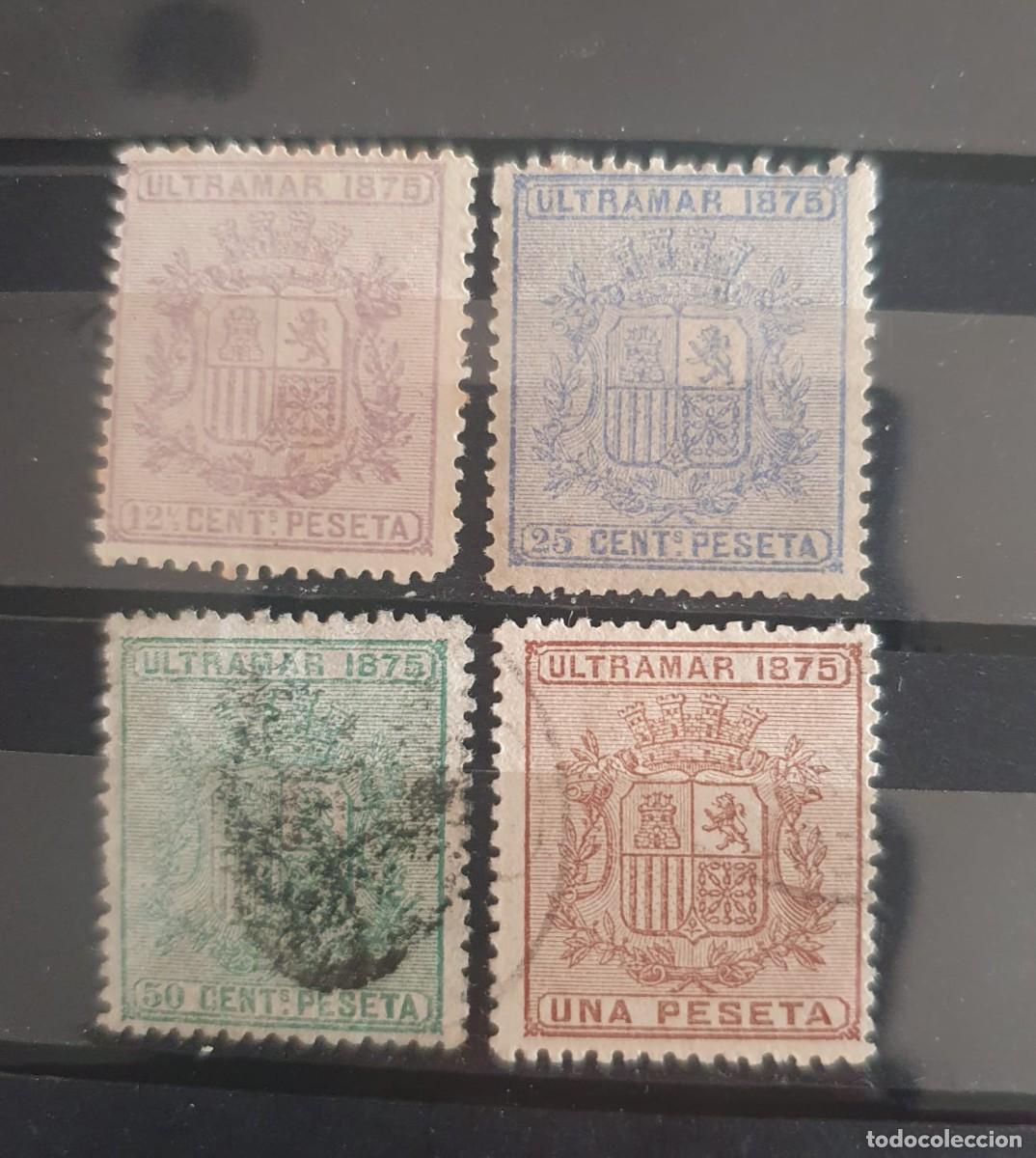 Sellos: SERIE COMPLETA CUBA 1875 ESCUDOS NUEVOS Y USADOS LEER