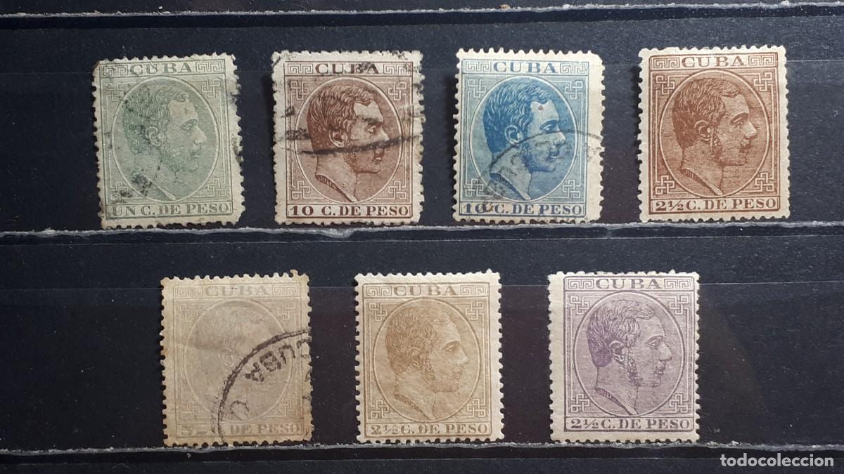 Sellos: CUBA. A&Ntilde;O 1883-8. */&deg;. EDIFIL 95/6, 98, 100, 102.