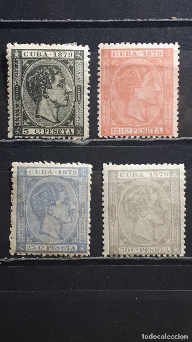 Sellos: CUBA. A&Ntilde;O 1879. */(*). EDIFIL 50, 52/4