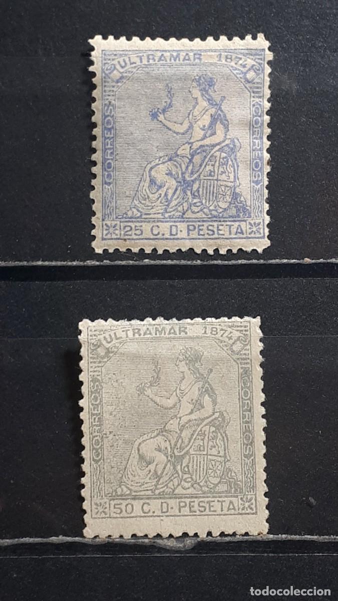 Sellos: CUBA. A&Ntilde;O 1874. (*). EDIFIL 28/9