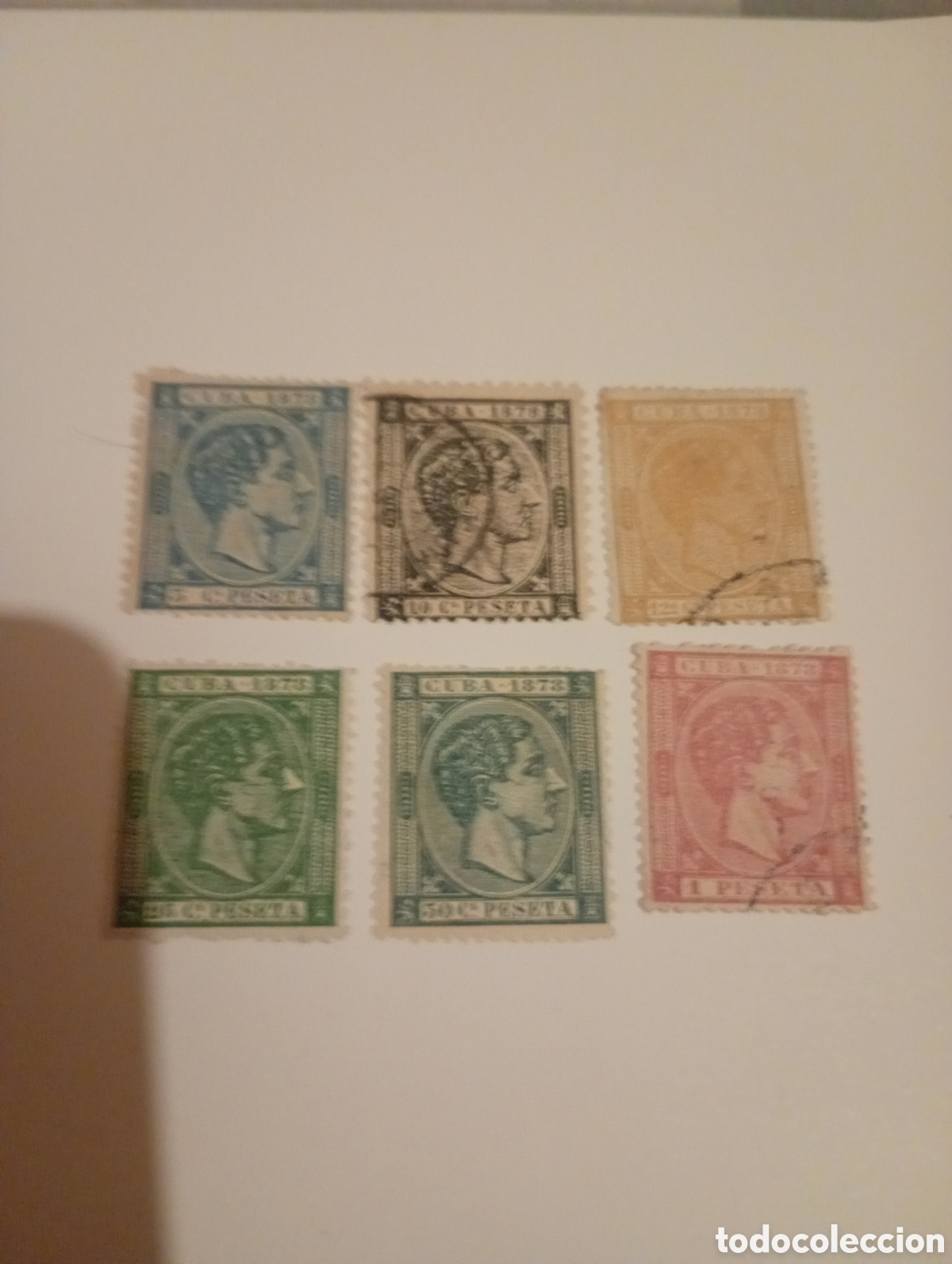 Sellos: CUBA 1878 ALFONSO XII completa
