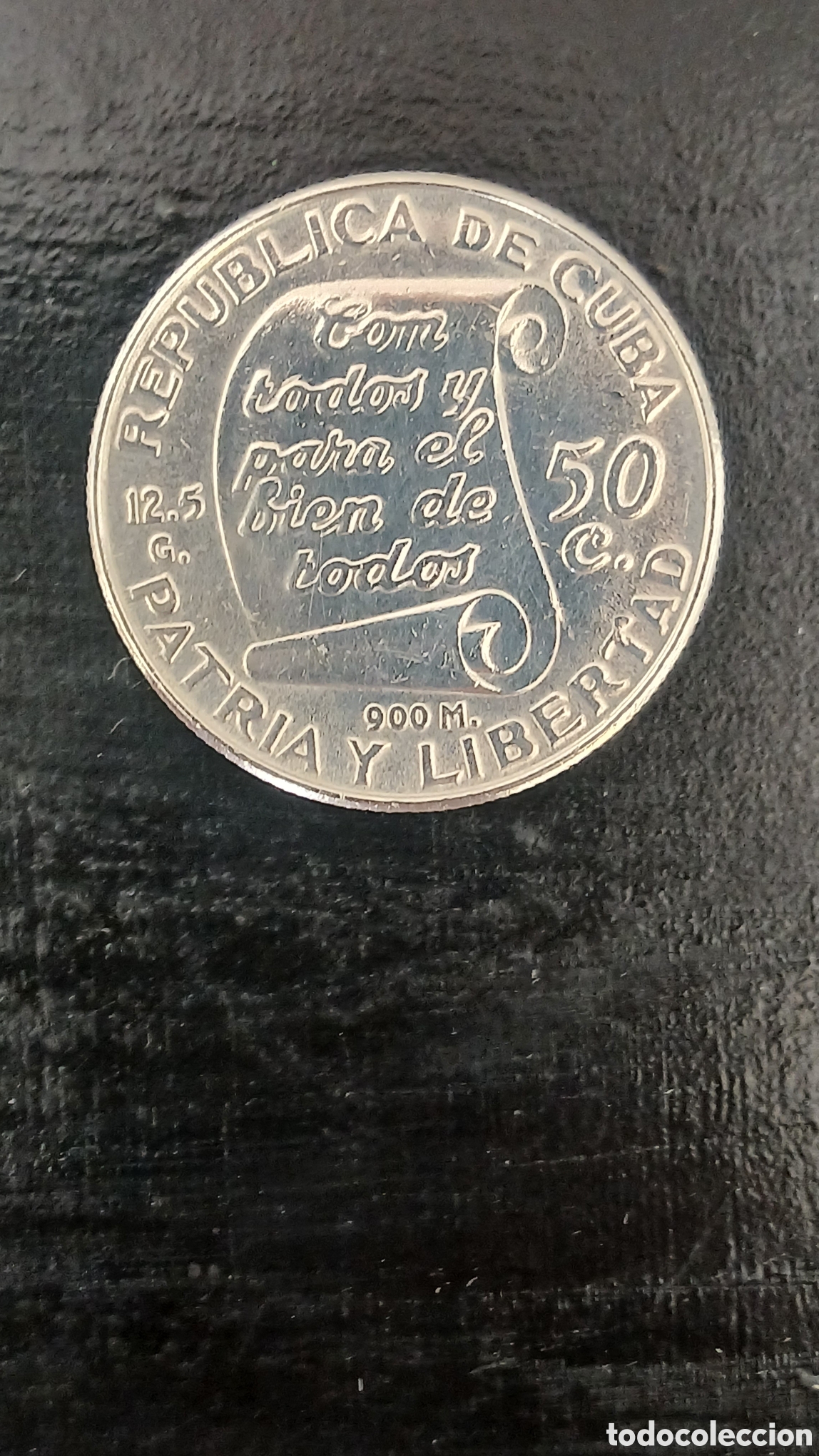 Sellos: 50 Centavos Cuba 1953 Jos&eacute; Mart&iacute; Plata 900 Centenario 12,5 g