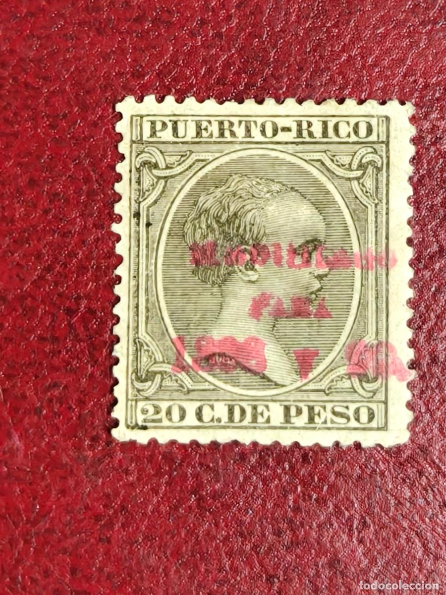 Sellos: ESPA&Ntilde;A SELLOS Puerto rico Edifil 172 Sobrecarga 1898 roja sellos Nuevos*