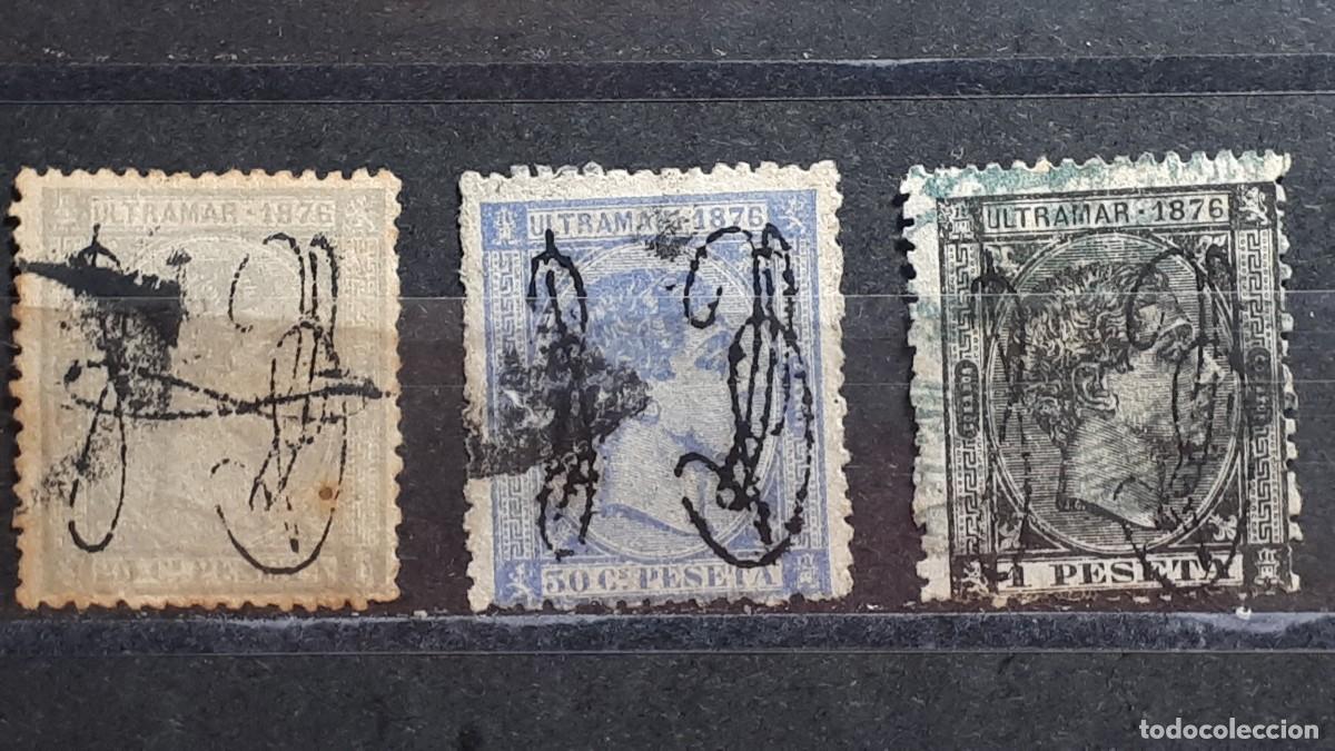 Sellos: PUERTO RICO. A&Ntilde;O 1876. &deg;. EDIFIL 8/10.