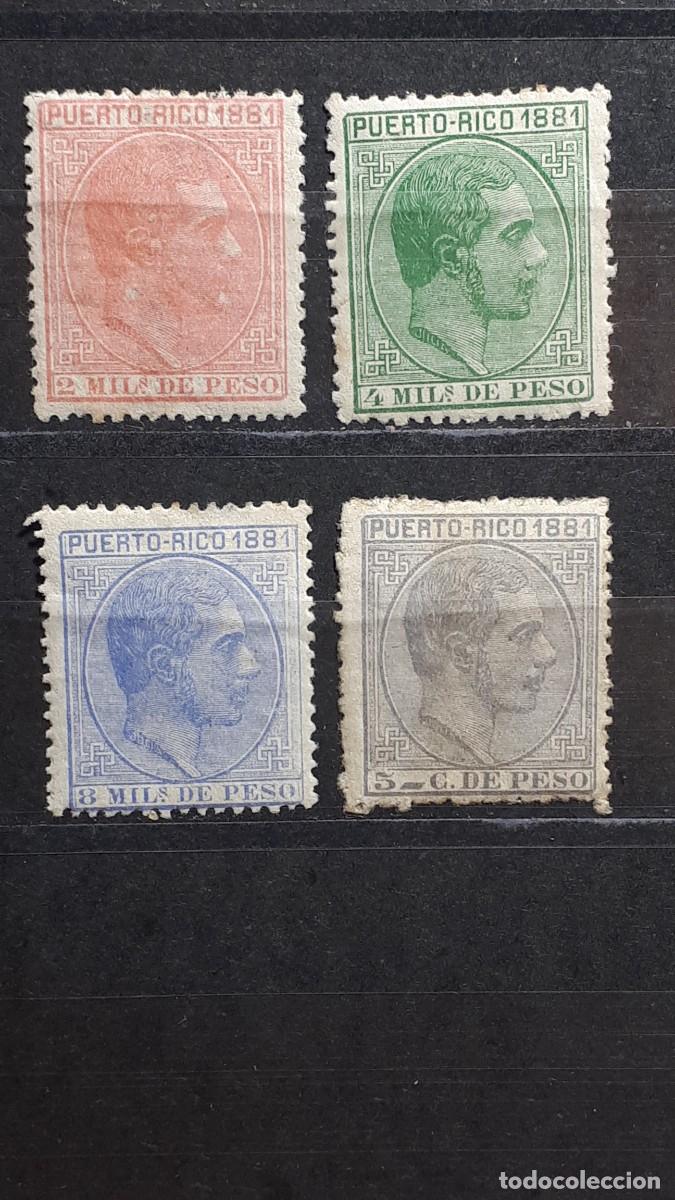 Sellos: PUERTO RICO. A&Ntilde;O 1881. *. EDIFIL 44/5, 47, 51