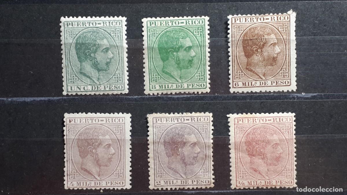 Sellos: PUERTO RICO. A&Ntilde;O 1882. *. EDIFIL 55, 57/61.