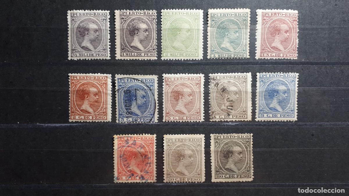 Sellos: PUERTO RICO. A&Ntilde;O 1896. */(*)/*. EDIFIL 115/29. Falta 125 y 128.