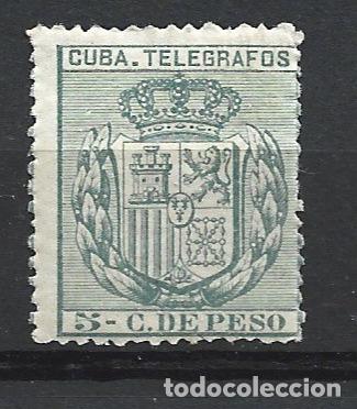 Sellos: CUBA TELEGRAFOS EDIFIL NUM. 81 * NUEVO CON FIJASELLOS