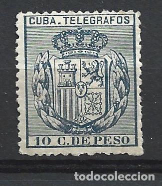 Sellos: CUBA TELEGRAFOS EDIFIL NUM. 82 * NUEVO CON FIJASELLOS