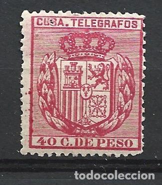 Sellos: CUBA TELEGRAFOS EDIFIL NUM. 84 * NUEVO CON FIJASELLOS
