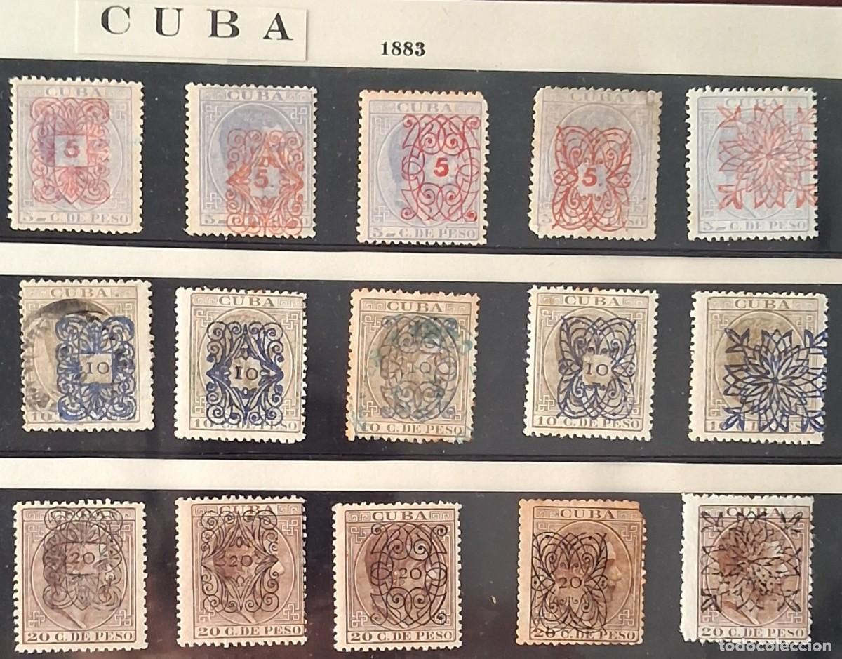 Sellos: ESPA&Ntilde;A - COLONIAS - CUBA 1883 - EDIFIL 74/88 - (LEER DESCRIPCION)