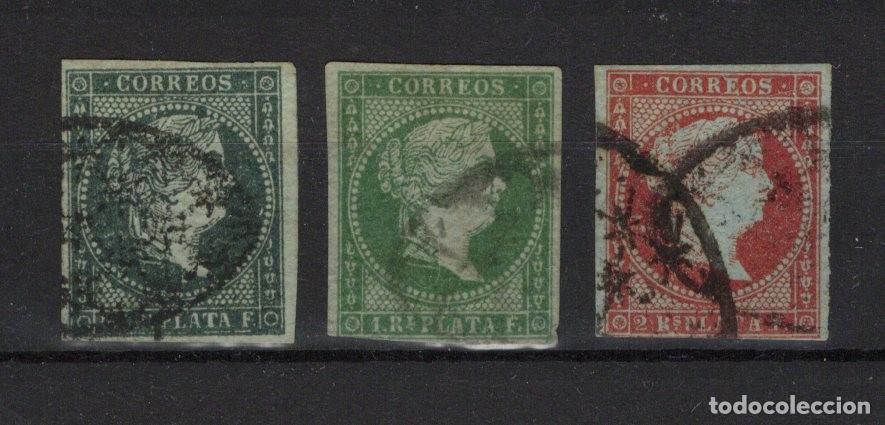 Selos: Sellos DEPENDENCIAS ESPA&Ntilde;OLAS ANTILLAS a&ntilde;o 1855 Edifil 1/3&ordm; sellos originales v.c. 30 &euro;