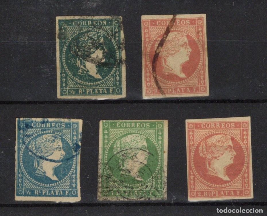 Selos: Sellos DEPENDENCIAS ESPA&Ntilde;OLAS ANTILLAS a&ntilde;o 1855 Edifil 4/9&ordm; sellos originales sin 5 v.c. 40 &euro;