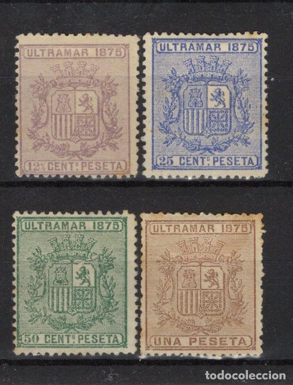 Sellos: Sellos DEPENDENCIAS ESPA&Ntilde;OLAS CUBA a&ntilde;o 1875 Edifil 31/34* sellos originales en NUEVO v.c. 25 &euro;