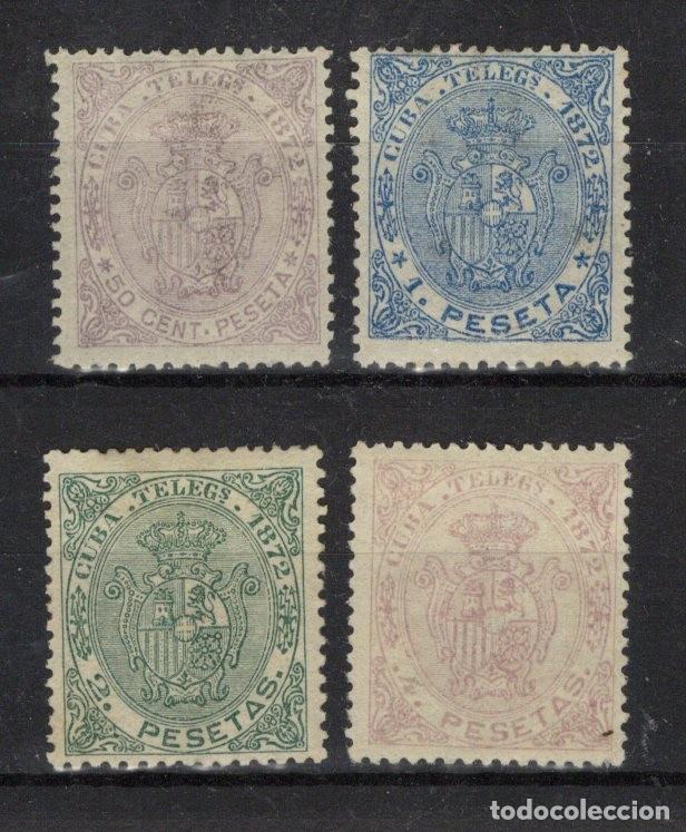 Sellos: Sellos DEPENDENCIAS ESPA&Ntilde;OLAS CUBA telegrafos a&ntilde;o 1872 Edifil 21/24* v.c. 80 &euro;