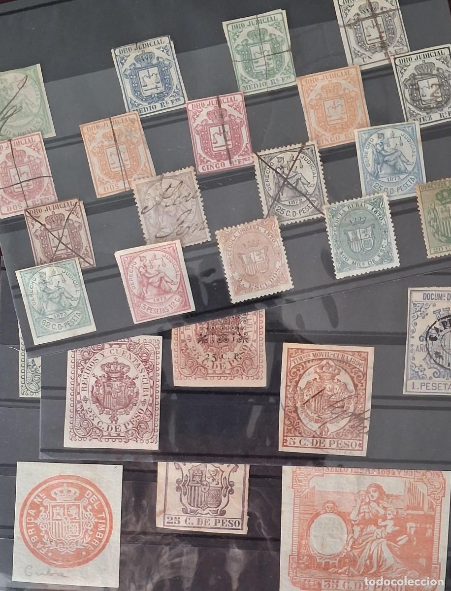 Sellos: ESPA&Ntilde;A - COLONIAS - CUBA 1856/1870 - FISCALES - DERECHO JUDICIAL - TIMBRES - RECIBOS - POLICIA .-
