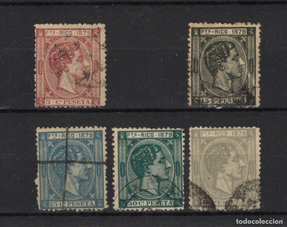 Selos: Sellos DEPENDENCIAS ESPA&Ntilde;OLAS PUERTO RICO a&ntilde;o 1879 Edifil 23/38&ordm; SERIE COMPLETA sin 24 v.c. 115 &euro;