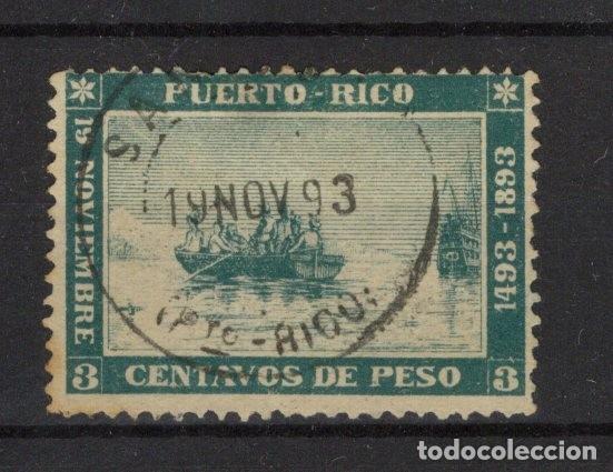 Stamps: Sellos DEPENDENCIAS ESPA&Ntilde;OLAS PUERTO RICO a&ntilde;o 1893 Edifil 101&ordm; SERIE COMPLETA marquillado v.c. 125 &euro;