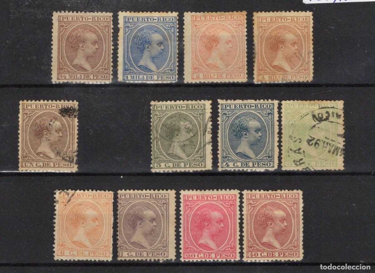 Selos: Sellos DEPENDENCIAS ESPA&Ntilde;OLAS PUERTO RICO a&ntilde;o 1894 Edifil 102/114*-&ordm; SERIE COMPLETA sin 107 v.c. 110