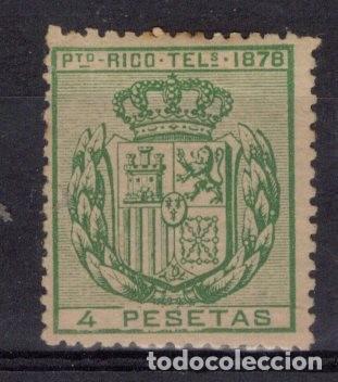 Stamps: Sellos DEPENDENCIAS ESPA&Ntilde;OLAS PUERTO RICO telegrafos a&ntilde;o 1878 EDIFIL 18* v.c. 70 &euro;