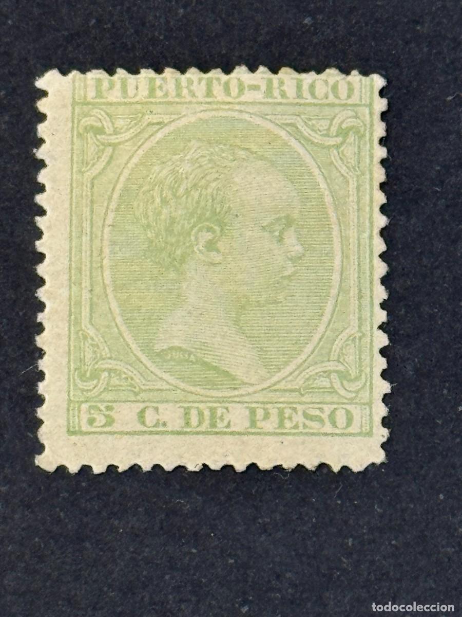 Sellos: Puerto Rico, Alfonso XIII, 1894, Edifil 110, nuevo con fijasellos