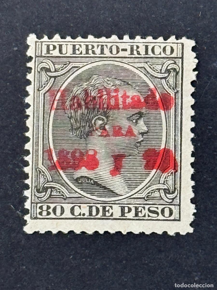 Sellos: Puerto Rico, Alfonso XIII, 1898, Edifil 166, nuevo con fijasellos