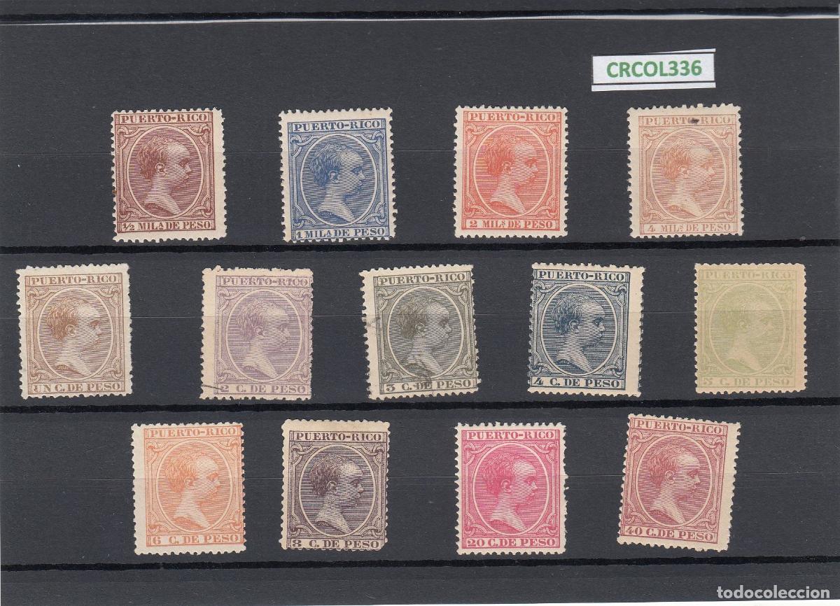 Briefmarken: CRCOL336 SELLO COLONIAS ESPA&Ntilde;A PUERTO RICO N&ordm; CAT 102-14 X N&ordm;S 107 Y 108 ESTAN USADOS. CON CHARNELA