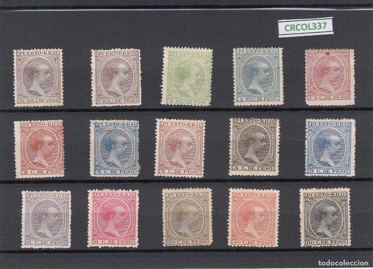 Briefmarken: CRCOL337 SELLO COLONIAS ESPA&Ntilde;A PUERTO RICO N&ordm; CAT 115-29 X CON CHARNELA