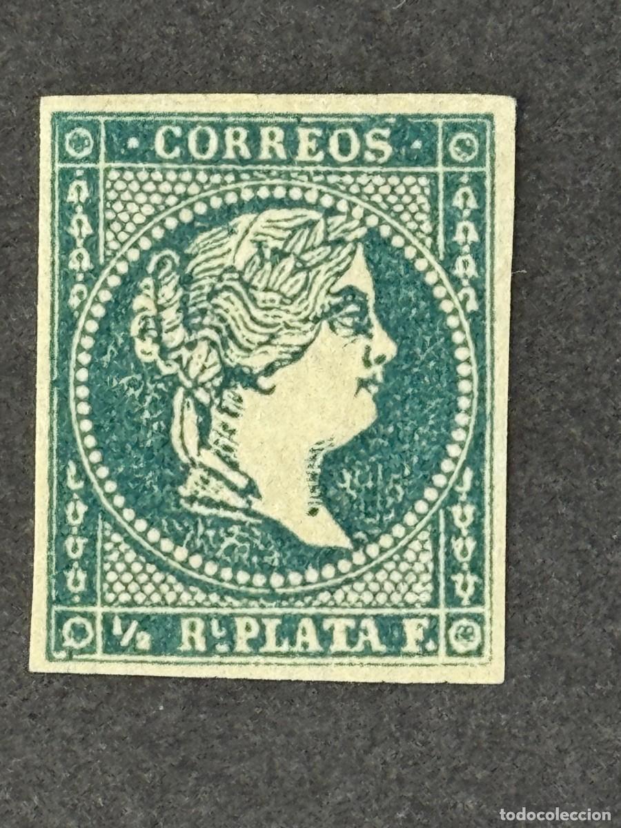 Sellos: Antillas, Isabel II, 1856, Edifil 4, nuevo sin goma