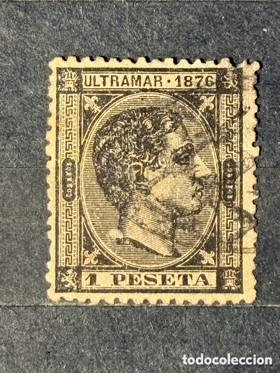 Sellos: Espa&ntilde;a. 1876. Alfonso XII. Cuba. Edifil 38. Usado
