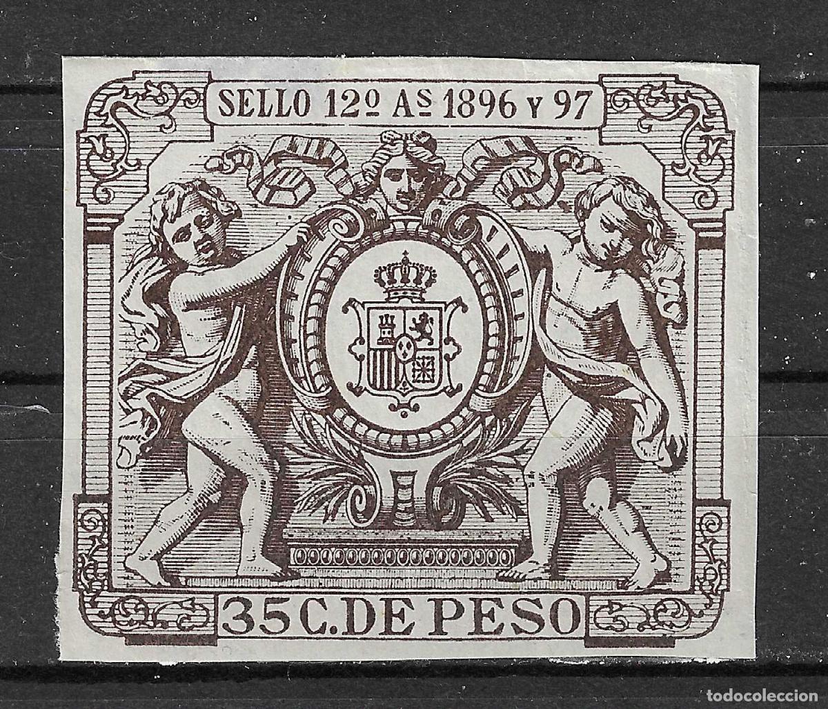 Sellos: 1896 FISCALES DE COLONIAS. PUERTO RICO 35 CENTIMOS