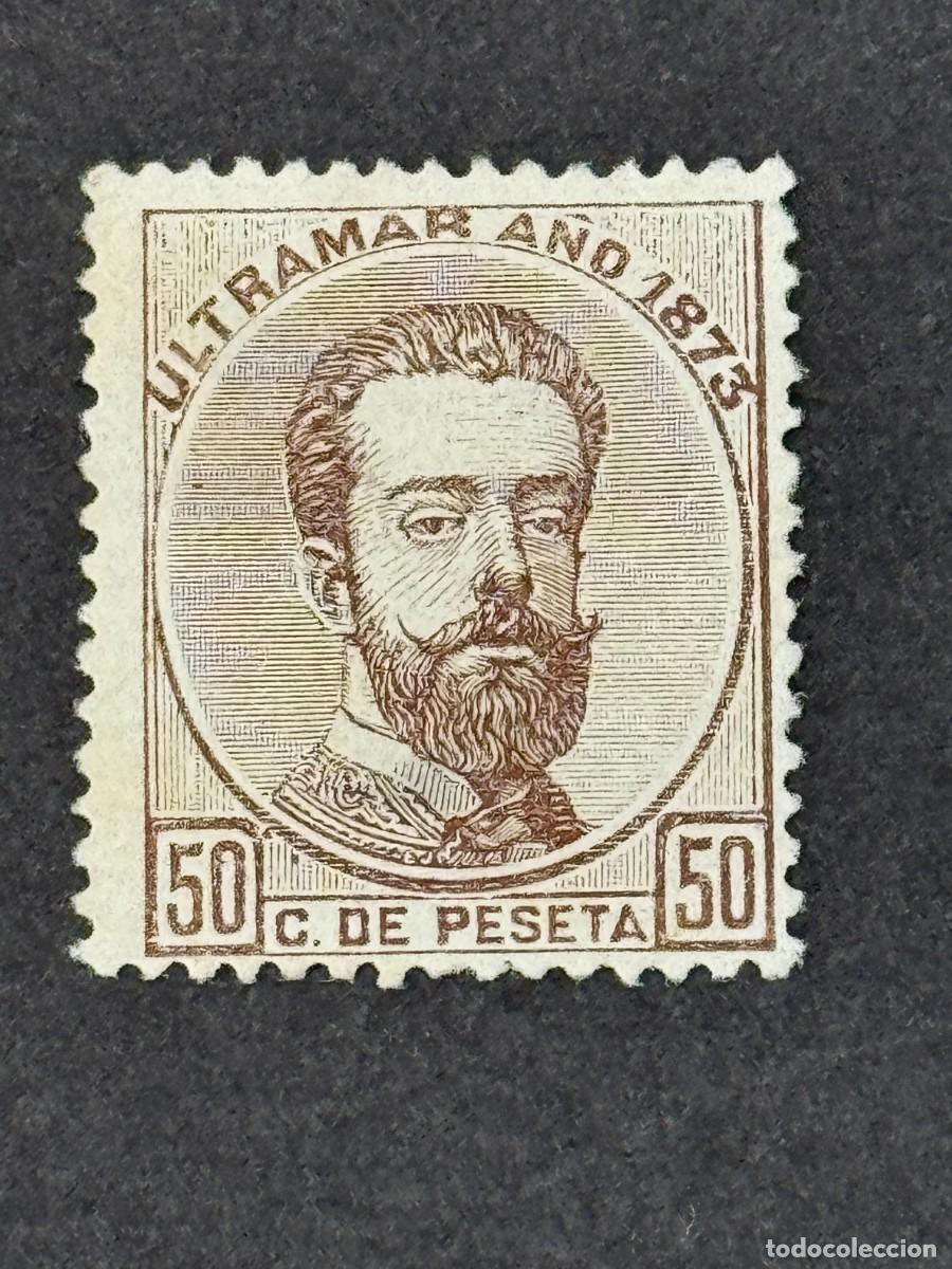 Sellos: Antillas, Amadeo I, 1873, Edifil 26, nuevo sin goma