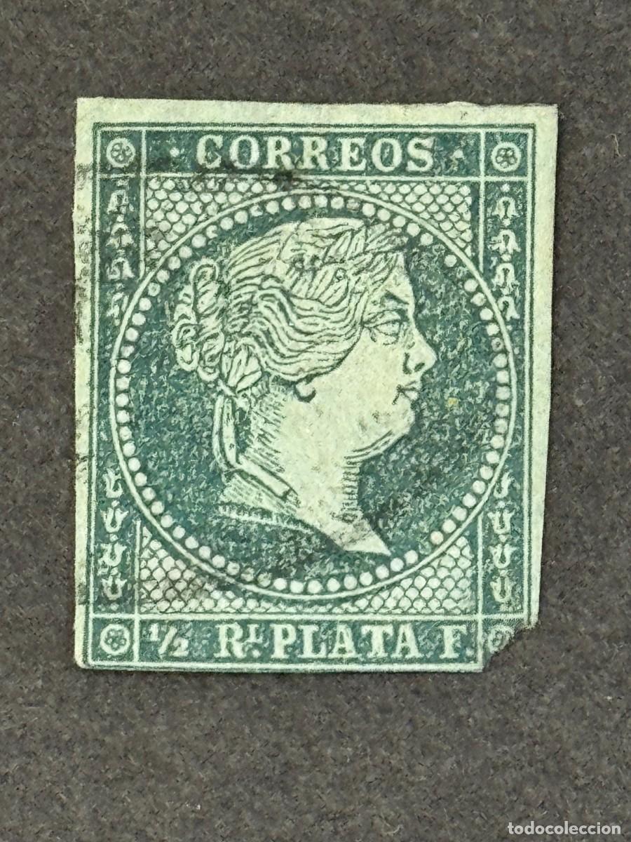 Sellos: Cuba, Isabel II, 1855, Edifil 1, usado