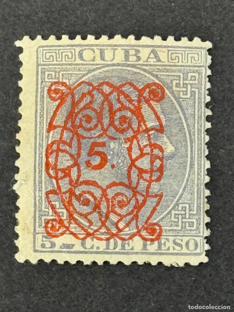 Sellos: Cuba, Alfonso XII, habilitado, 1883, Edifil 80, nuevo sin goma