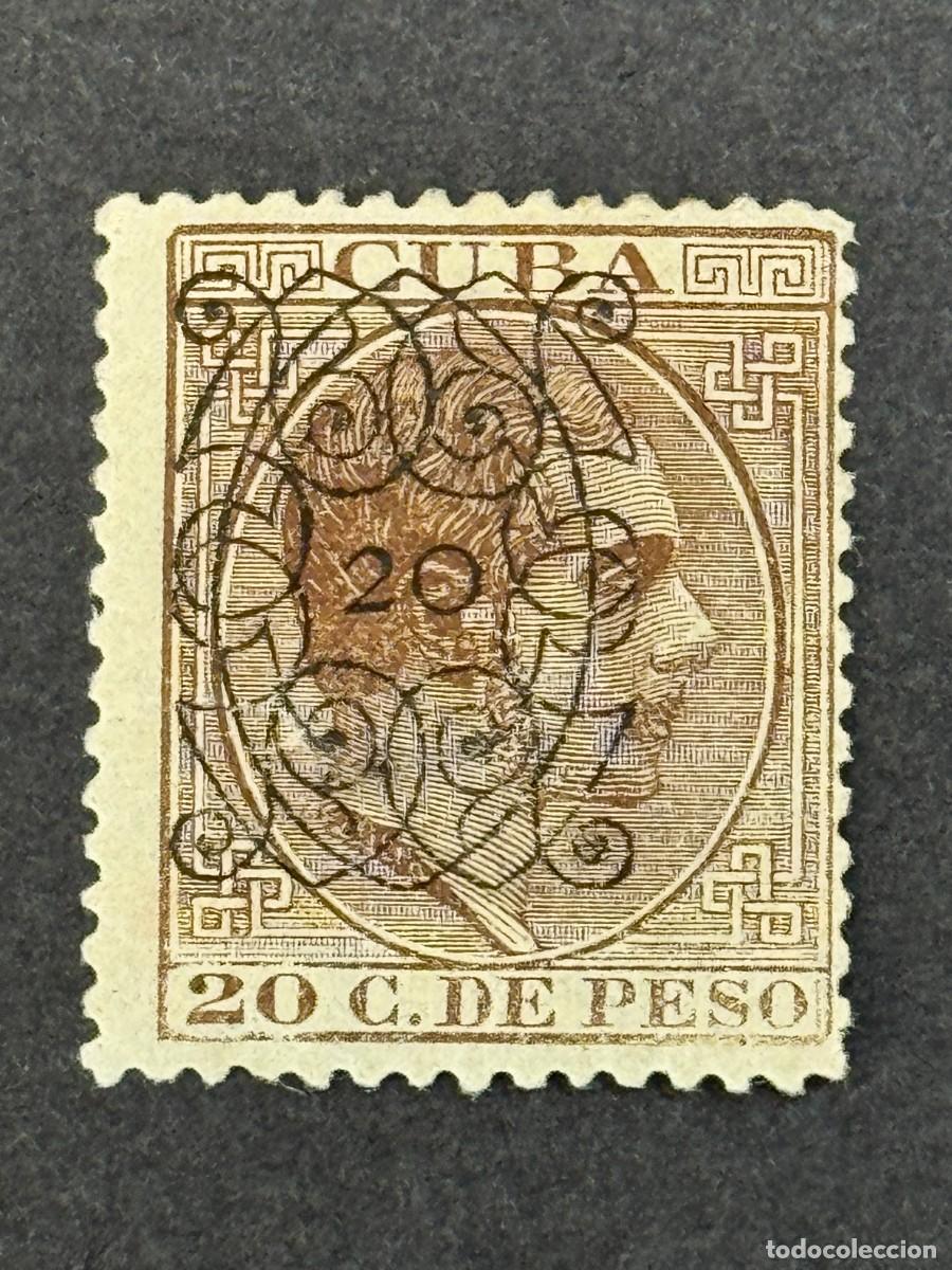 Sellos: Cuba, Alfonso XII, habilitado, 1883, Edifil 82, nuevo con fijasellos