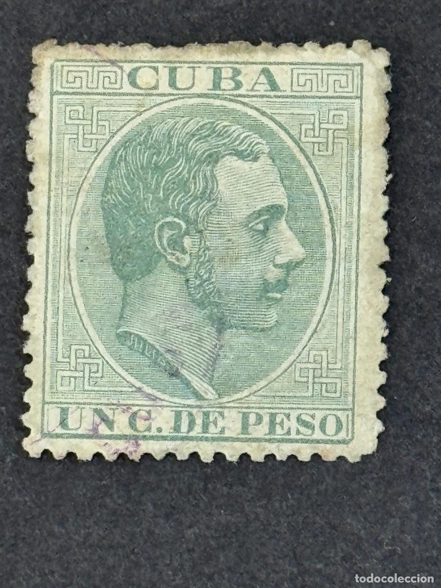 Sellos: Cuba, Alfonso XII, 1883-1888, Edifil 95, usado