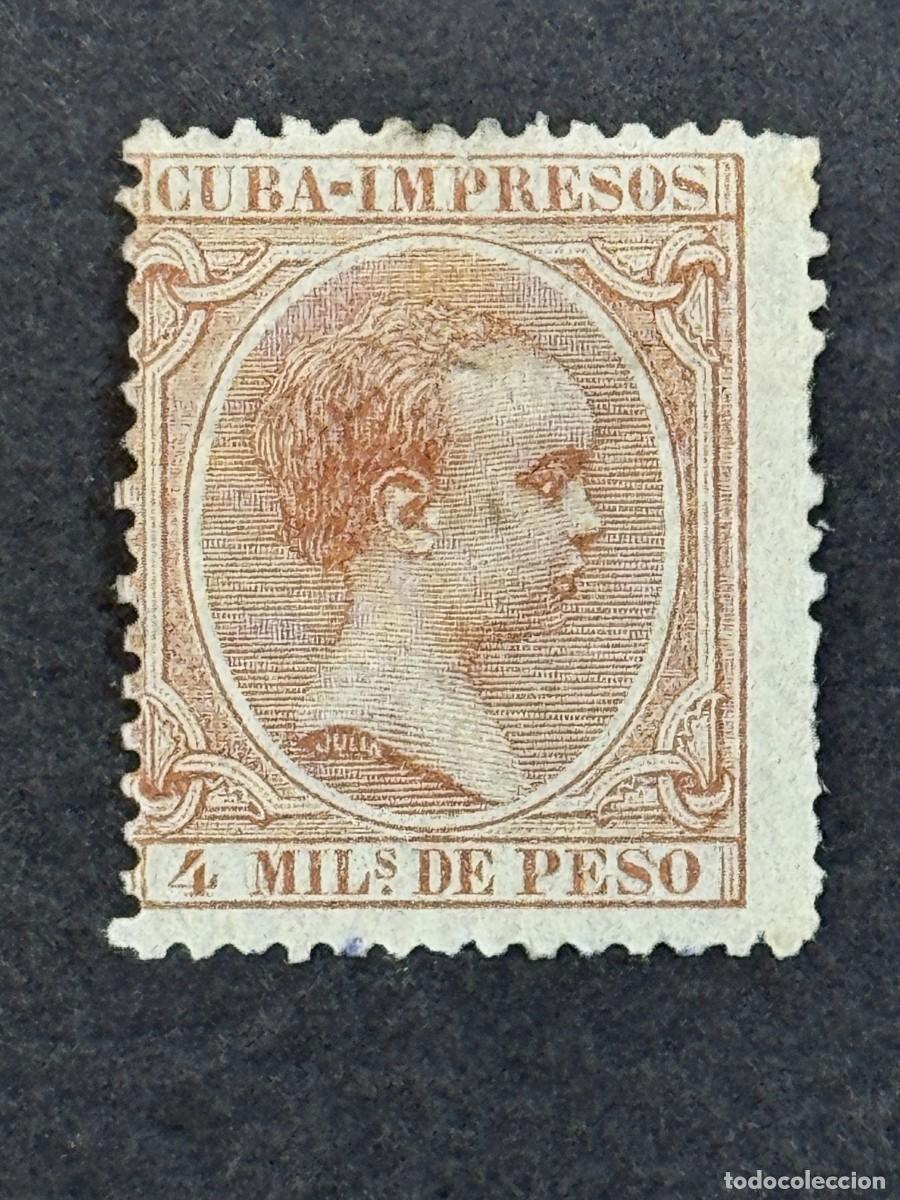 Sellos: Cuba, Alfonso XIII, 1890, Edifil 110, nuevo sin goma