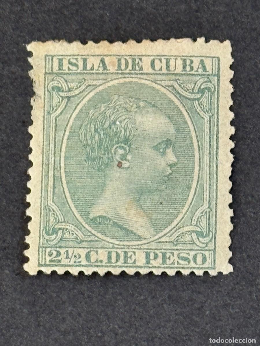 Francobolli: Cuba, Alfonso XIII, 1890, Edifil 114, nuevo con fijasellos