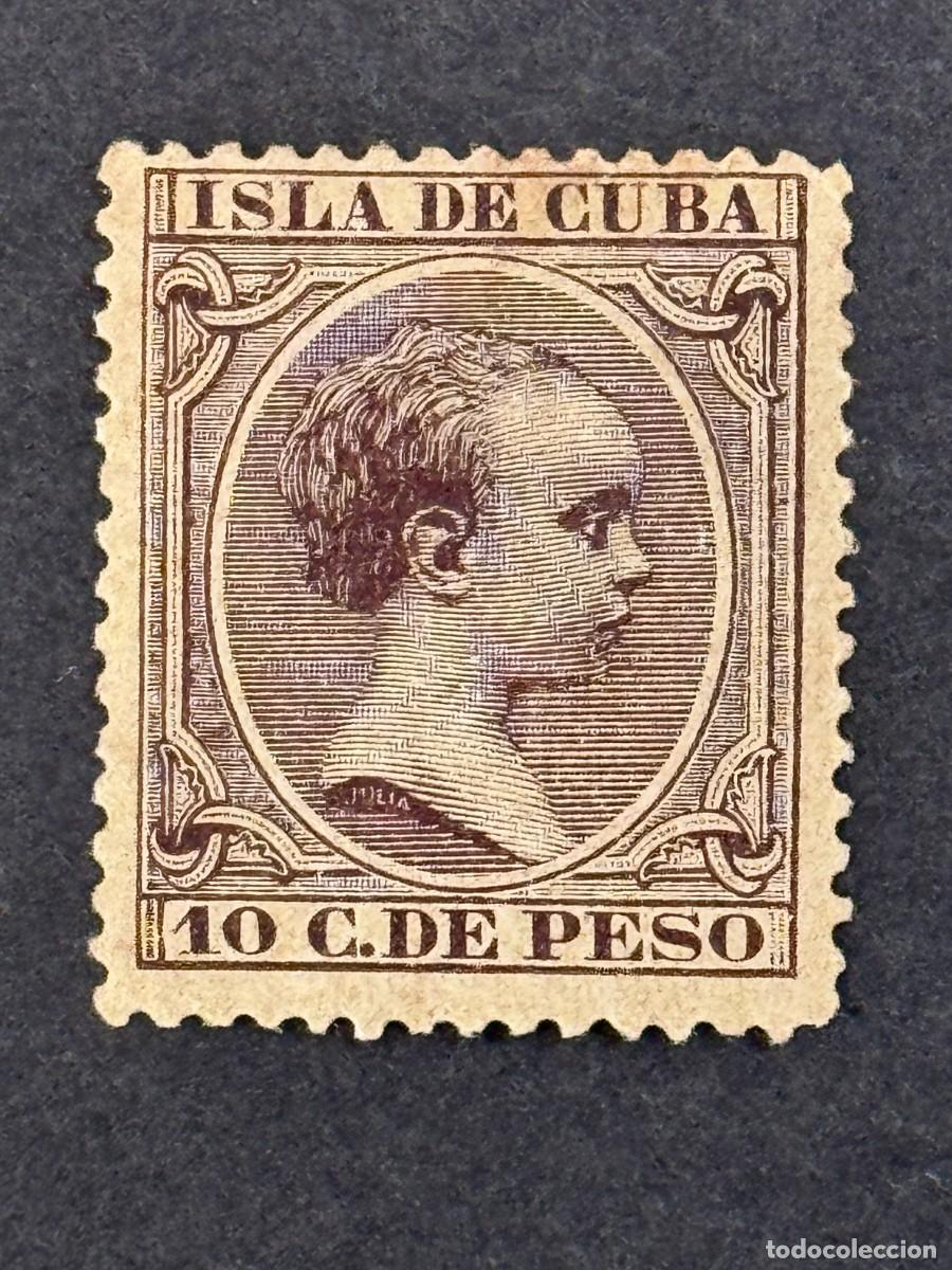 Sellos: Cuba, Alfonso XIII, 1890, Edifil 116, nuevo con fijasellos