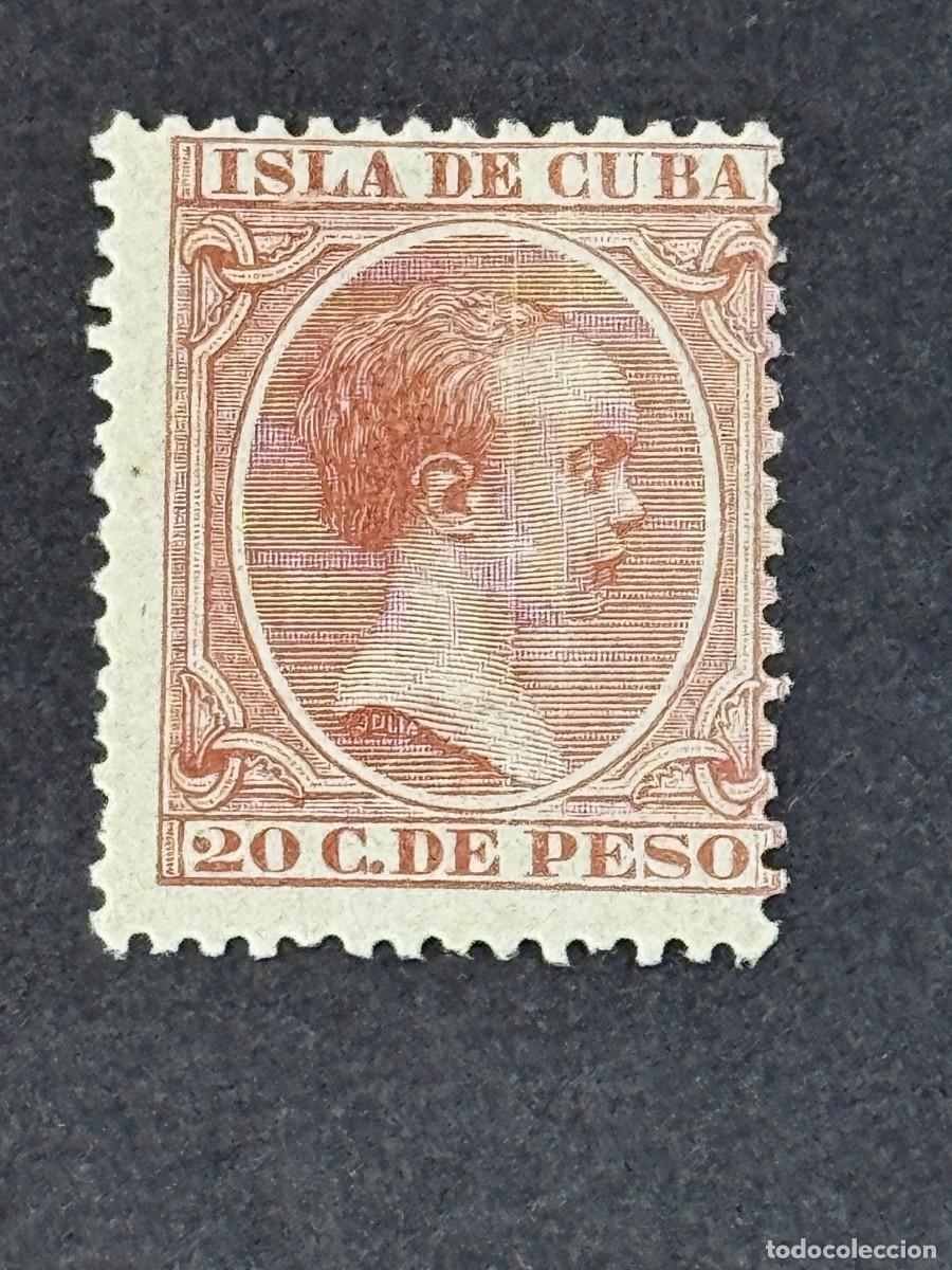 Sellos: Cuba, Alfonso XIII, 1894, Edifil 139, nuevo con fijasellos