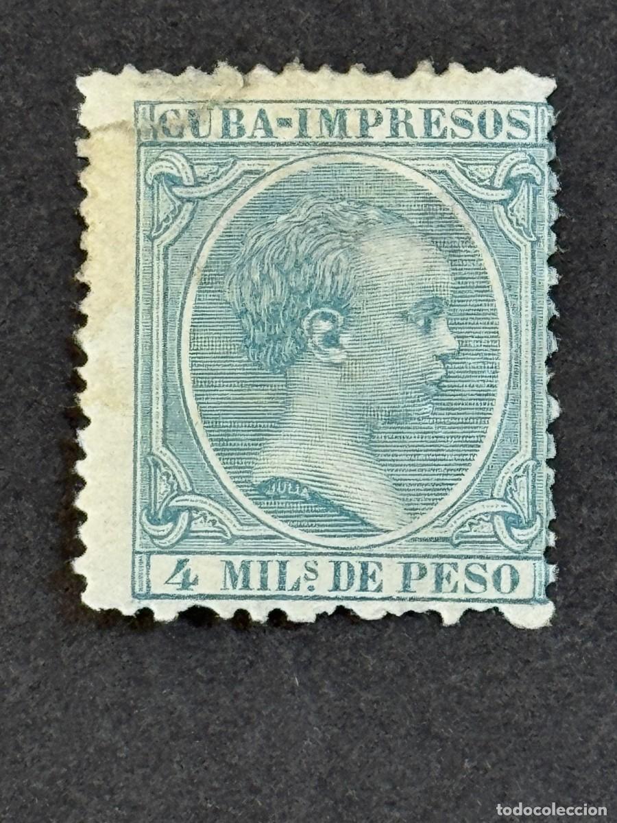 Sellos: Cuba, Alfonso XIII, 1896-1897, Edifil 144, nuevo con fijasellos