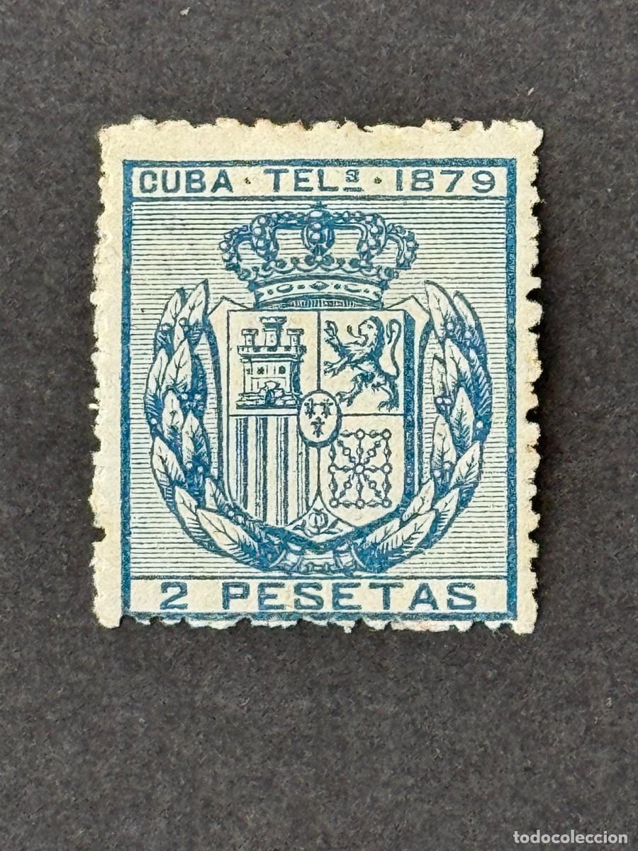 Stamps: Cuba, Escudo de Espa&ntilde;a. Tel&eacute;grafos, 1879, Edifil 47, nuevo sin goma
