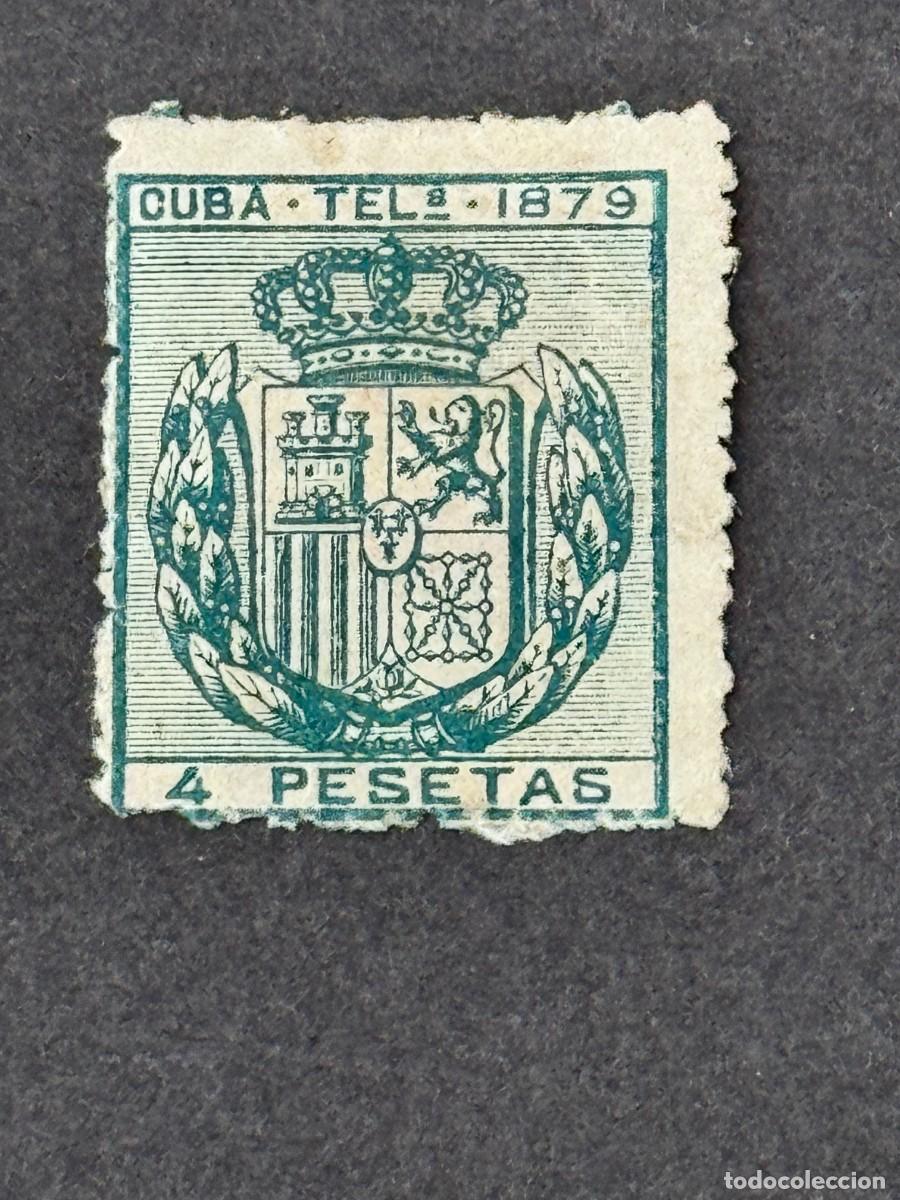 Stamps: Cuba, Escudo de Espa&ntilde;a. Tel&eacute;grafos, 1879, Edifil 48, nuevo sin goma